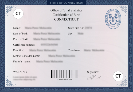 Connecticut (CT) Birth Certificate Online US Birth Certificates