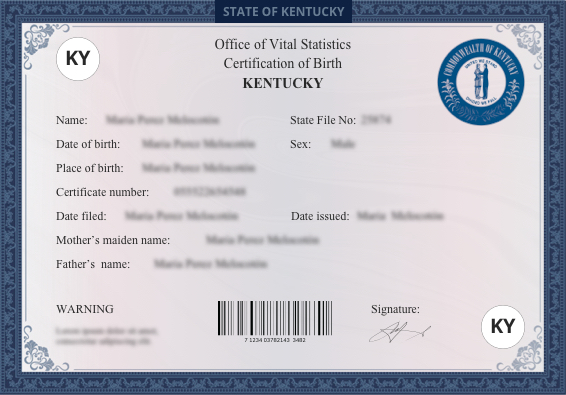 Kentucky (KY) Birth Certificate Online US Birth Certificates